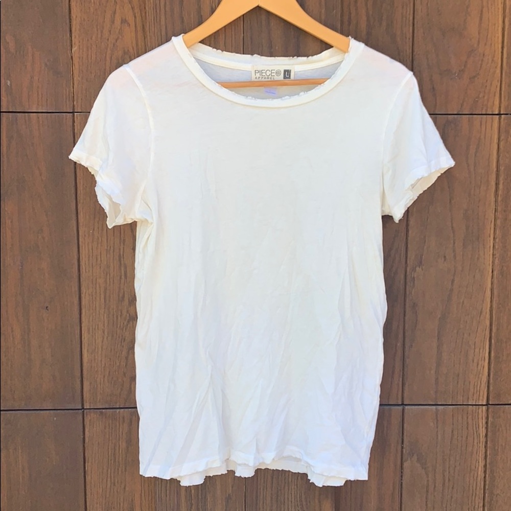 Plain white t shirt with rips